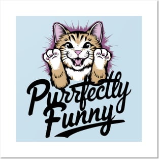 Purrfectly Funny Posters and Art